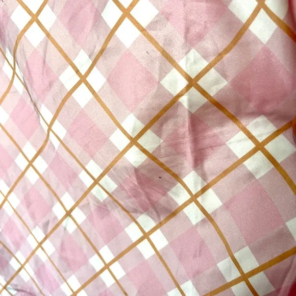 Picnic Plaid Satin Midi Dress Halter Y2K Slip AU 6 US XS - Picture 6 of 16